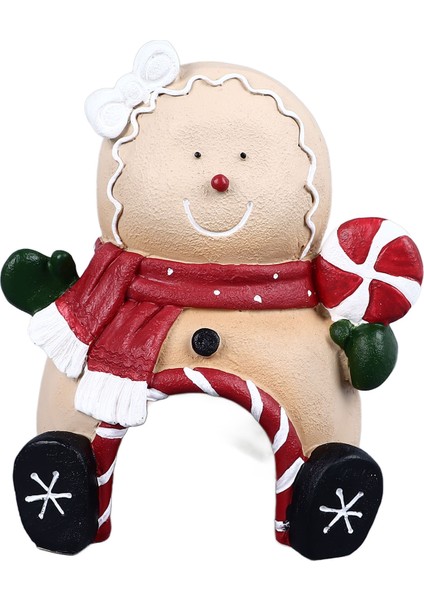 Noel Akvaryum Dekorasyon Çok Amaçlı Peyzaj Reçine Noel Balık Tankı Süsler Akvaryum Ev Ofis Noel Zencefilli Kurabiye Adam (Yurt Dışından)