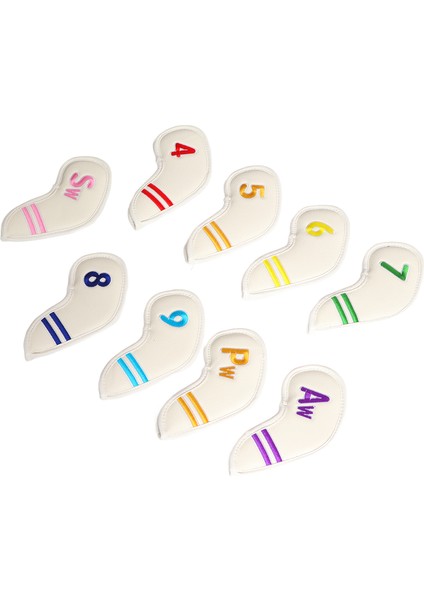 9 Adet / Takım Pu Su Geçirmez Golf Kulübü Demir Kapak Numaraları ile Kalınlaşma Polar Golf Kafa Kapakları Setwhite (Yurt Dışından) fırsatları