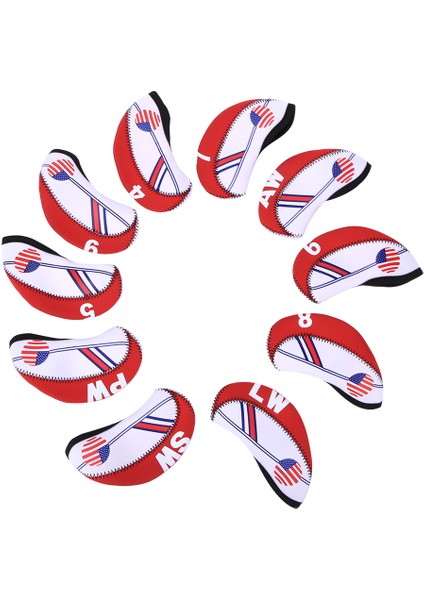 10 Adet Bez Taşınabilir Golf Sopası Başlığı Pratik Putter Başlığı Başlığı Spor Eğlence Aksesuarı Kırmızı (Yurt Dışından)