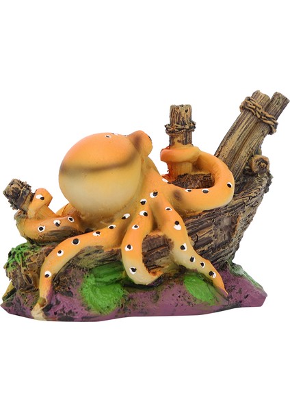 Reçine Akvaryum Yapay Simülasyon Ahtapot Gizlemek Ev Balık Tankı Peyzaj Süs Aksesuarları (Yurt Dışından)