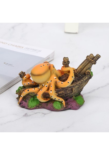 Reçine Akvaryum Yapay Simülasyon Ahtapot Gizlemek Ev Balık Tankı Peyzaj Süs Aksesuarları (Yurt Dışından) modelleri