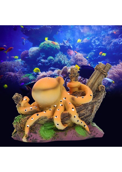 Reçine Akvaryum Yapay Simülasyon Ahtapot Gizlemek Ev Balık Tankı Peyzaj Süs Aksesuarları (Yurt Dışından) indirimleri