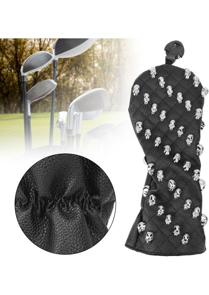 Golf Pu Kafatası Ahşap Kulüp Baş Koruyucu Kapak Baş Koruyucu Aksesuar Siyahorta Boy (Yurt Dışından) fırsatları