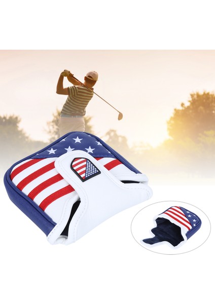 Golf Putter Manyetik Koruma Kılıfları Su Geçirmez Başlık Nakış Desenli Aksesuar Büyük BOY/14X12X3.5CM (Yurt Dışından)