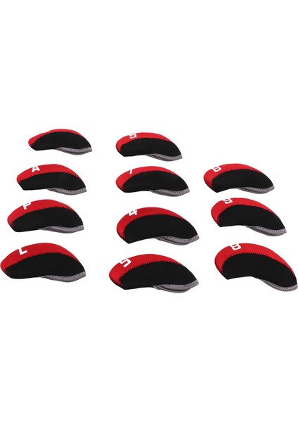 11 Adet Golf Sopası Başlığı Kılıfı Seti Neopren Numaralı Golf Sopası Baş Koruyucusu Açık Hava Kırmızı (Yurt Dışından) modelleri