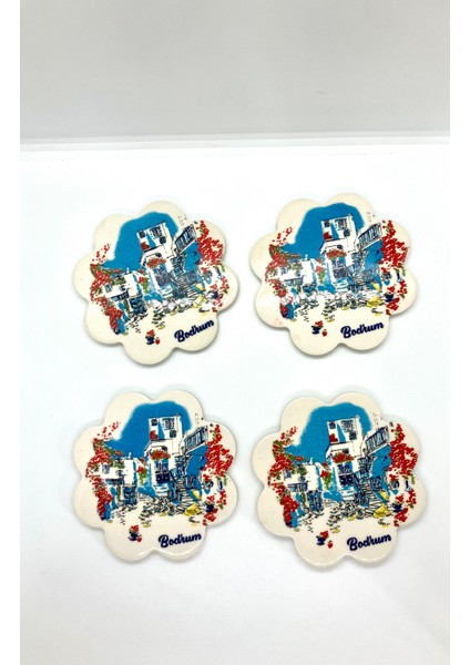 Seramik Bardak Altıkları Bodrum Desenli 4’lü fiyatları