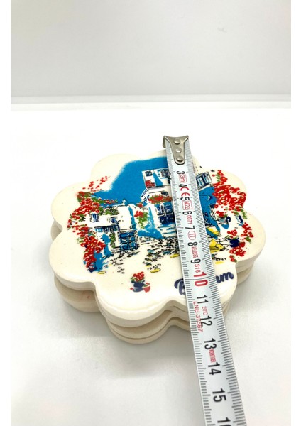 Seramik Bardak Altıkları Bodrum Desenli 4’lü modelleri