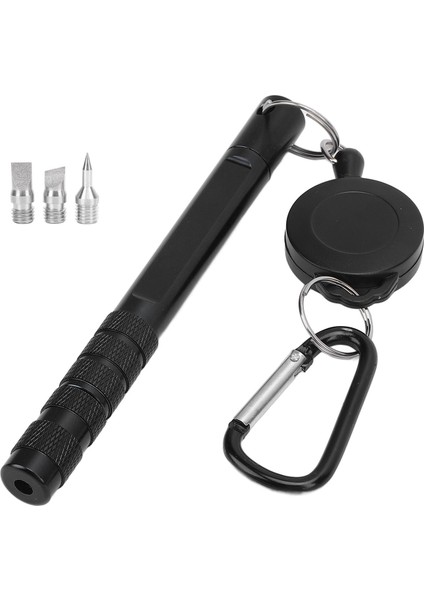 Golf Kulübü Oluk Kalemtıraş Alüminyum Alaşım Taşınabilir Golf Kulübü Oluk Temizleme Aracı 3 Değiştirilebilirnları ile Siyah (Yurt Dışından)