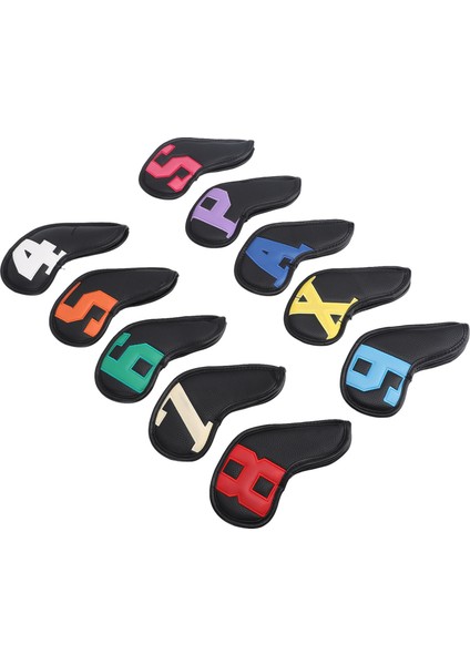 Pu Golf Sopası Ucu Kapakları Golf Demir Sopası Ucu Kapakları Headcovers Golfçü Severler Gözştırıcı Renkli Karakterler (Yurt Dışından) fiyatları