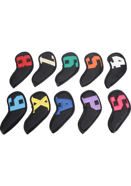 Pu Golf Sopası Ucu Kapakları Golf Demir Sopası Ucu Kapakları Headcovers Golfçü Severler Gözştırıcı Renkli Karakterler (Yurt Dışından) fırsatları