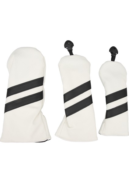 Kulüp Başörtüsü Pu Sürücü Başörtüsü Ahşap Fairway Hibrid Toz Geçirmez Dönebilen Etiket Kulübü Koruyucu Spor Açık Beyaz (Yurt Dışından)