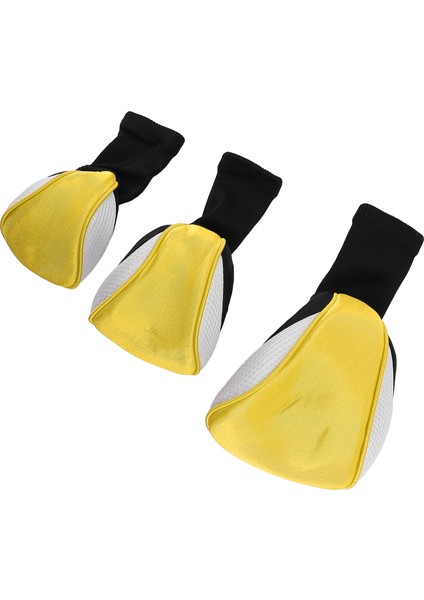 3 Adet Kulübü Golf Sopası Kılıfı Değiştirilebilir Etiketleri ile Nefes Çizilmeye Dalı Naylon Kompozit Kumaş 1 3 5 Kulübü Koruyucu Golf Sopası Kılıfı Sarı Beyaz (Yurt Dışından) modelleri