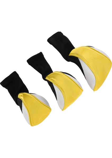 3 Adet Kulübü Golf Sopası Kılıfı Değiştirilebilir Etiketleri ile Nefes Çizilmeye Dalı Naylon Kompozit Kumaş 1 3 5 Kulübü Koruyucu Golf Sopası Kılıfı Sarı Beyaz (Yurt Dışından) fırsatları