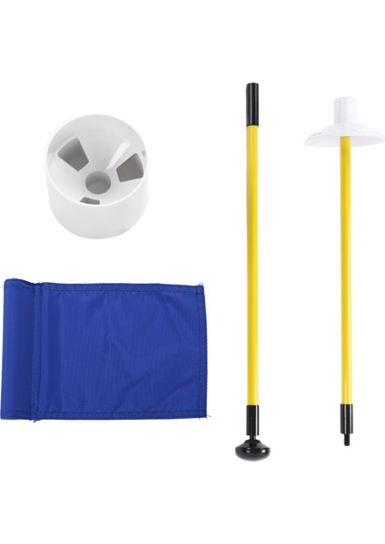 Uygulama Golf Deliği Direk Kupası Bayrak Sopası Çıkarılabilir 2 Bölümlü Golf Putting Green Bayrak Sopası Mavi (Yurt Dışından)