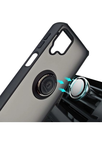 iPhone x Uyumlu Arkası Sert Kenarları Yumuşak Yüzüklü Kılıf(Şeffaf) modelleri