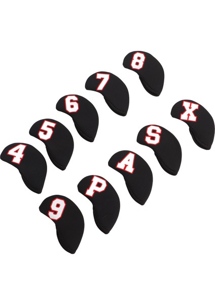 10 Adet / Takım Numarası Golf Demir Golf Sopası Kılıfı Seti Neopren Golf Kulübü Demir Koruyucu Headcoverblack (Yurt Dışından) fiyatları