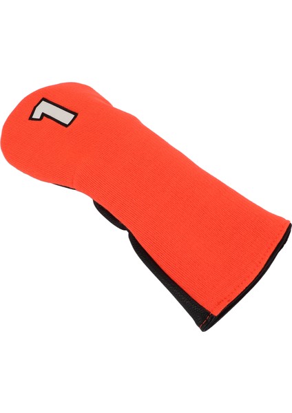 Golf Sopası Kılıfı Karışık Kumaş Baş Koruyucu Örme Polyester Su Geçirmez Pu 1 Numaralı Antrenman Yarışması Içinturuncu ve Siyah (Yurt Dışından)