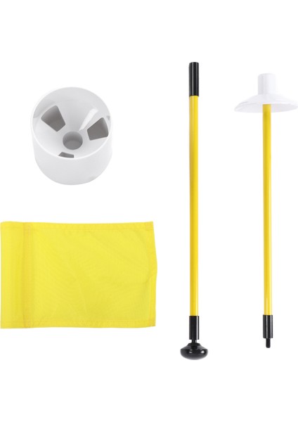 Uygulama Golf Deliği Direk Kupası Bayrak Çubuğu Çıkarılabilir 2 Bölümlü Golf Putting Green Bayrak Çubuğusarı (Yurt Dışından)