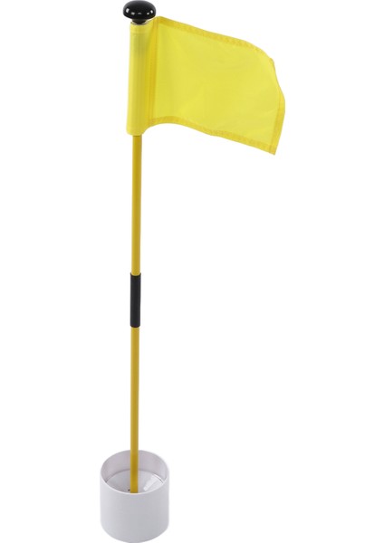 Uygulama Golf Deliği Direk Kupası Bayrak Çubuğu Çıkarılabilir 2 Bölümlü Golf Putting Green Bayrak Çubuğusarı (Yurt Dışından)