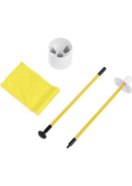 Uygulama Golf Deliği Direk Kupası Bayrak Çubuğu Çıkarılabilir 2 Bölümlü Golf Putting Green Bayrak Çubuğusarı (Yurt Dışından)