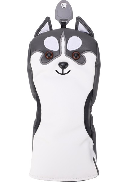 Köpek Şekilli Golf Ahşap Golf Sopası Ucu Kapakları Su Geçirmez Güneş Koruyucu Pu Golf Sopası Ucu Kapakları Eğitimno. 3 28.5 cm / 11.2 Inç (Yurt Dışından)