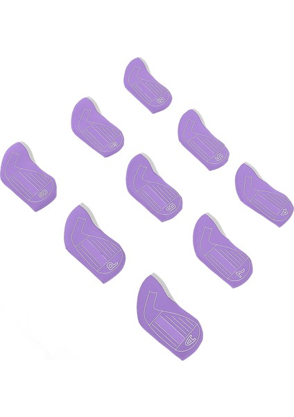 Ütüler Için 9 Adet Kulübünı Kapakları Kumaş Darbeye Anti Kayma Koruyucu Kulübü Headcovers Etiketleri ile Set Mor (Yurt Dışından)