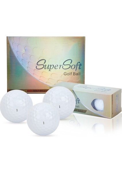 12 Adet / Paket Dört Katmanlı Turnuva Golf Topu Eğitim Uygulama Topları (Yurt Dışından)
