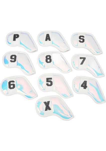 10 Adet Golf Sopası Ucu Kapakları Pu Kumaş Yüzey Şık Darbeye Dalı Çizilmeye Dalı Golf Demir Golf Kulüpleri Için Set Kapakları Beyaz Kenar (Yurt Dışından) modelleri