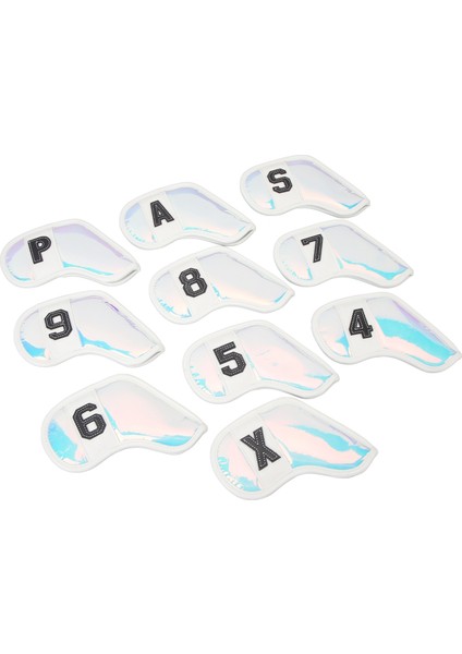 10 Adet Golf Sopası Ucu Kapakları Pu Kumaş Yüzey Şık Darbeye Dalı Çizilmeye Dalı Golf Demir Golf Kulüpleri Için Set Kapakları Beyaz Kenar (Yurt Dışından) fırsatları