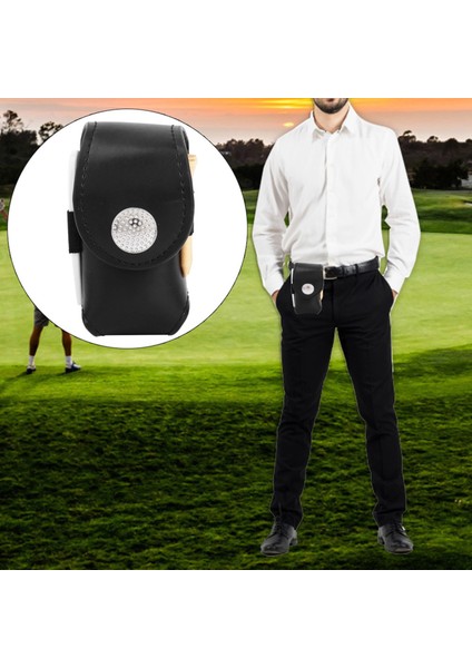 Mini Pu Golf Topu Çantası Kılıf Tutucu ile Golf Topu Tee Divot Taşınabilir Golf Aksesuarı (Siyah) (Yurt Dışından) indirimleri