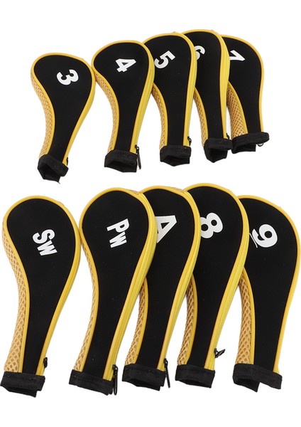 10 Adet Golf Demir Başlığı Kılıfı Seti Fermuarlı Golf Sopası Başlığı Kılıfları Çoğu Sopaya Uygun Koruyucu Golf Başlığı Kılıfları Sarı (Yurt Dışından) modelleri