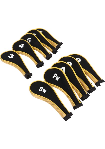 10 Adet Golf Demir Başlığı Kılıfı Seti Fermuarlı Golf Sopası Başlığı Kılıfları Çoğu Sopaya Uygun Koruyucu Golf Başlığı Kılıfları Sarı (Yurt Dışından) fırsatları