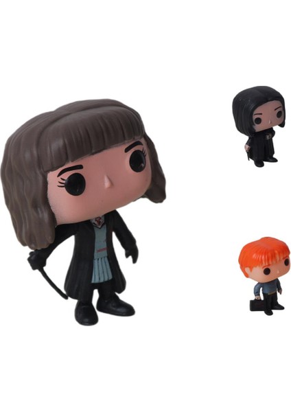 Harry Potter Pop Stil Hermione Granger Severus Snape Ron Weasley 3lü Karakter Figür Oyuncak 10 Cm. indirimleri