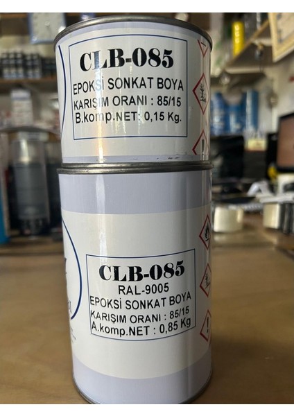 Çelebi Marin Epoksi Son Kat Boya RAL9005 Siyah 1 kg