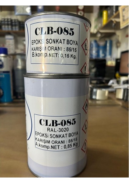 Çelebi Marin Epoksi Son Kat Boya RAL3020 Kırmızı 1 kg
