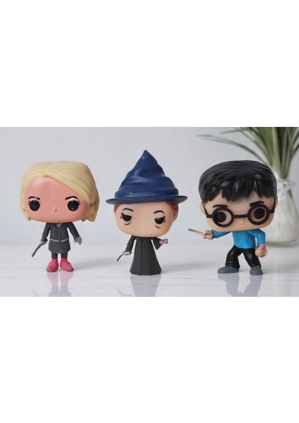 Harry Potter Pop Stil Luna Lovegood Minerva Mcgonagall Harry Potter 3lü Karakter Figür Oyuncak 10 cm