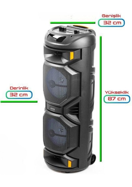 Bluetooth Özellikli Hoparlör 16" Karaoke Mikrofon Özellikli Profesyonel Speaker (Kln-10)