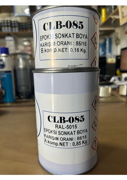 Çelebi Marin Epoksi Son Kat Boya RAL5015 Mavi 1 kg