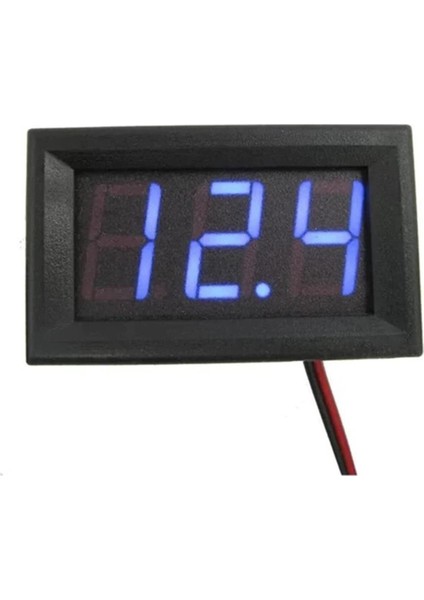 0.56 Inç 0-100V 3 Kablolu Dc Mavi Voltmetre