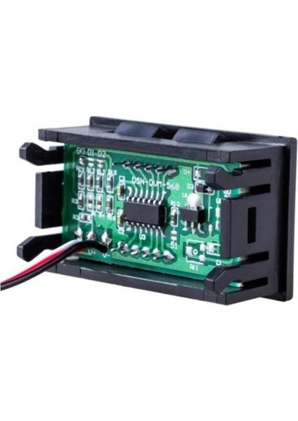 0.56 Inç 0-100V 3 Kablolu Dc Mavi Voltmetre