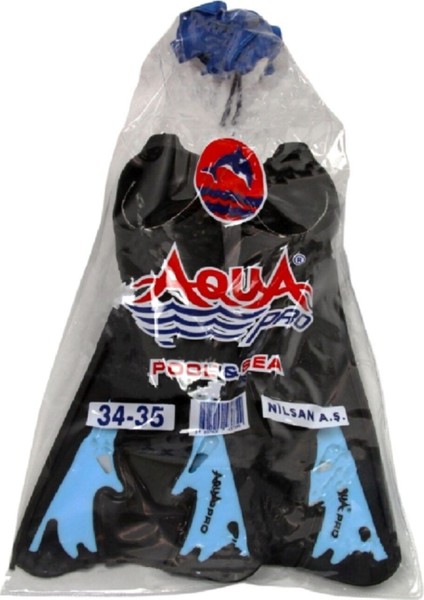 Deniz Havuz Yüzücü Paleti 34/35 Numara Kısa Aqua Pro Palet Mavi
