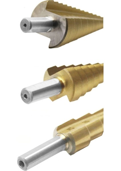 3lü Set Paslanmaz Kademeli Matkap Ucu Sac Delme Uç modelleri