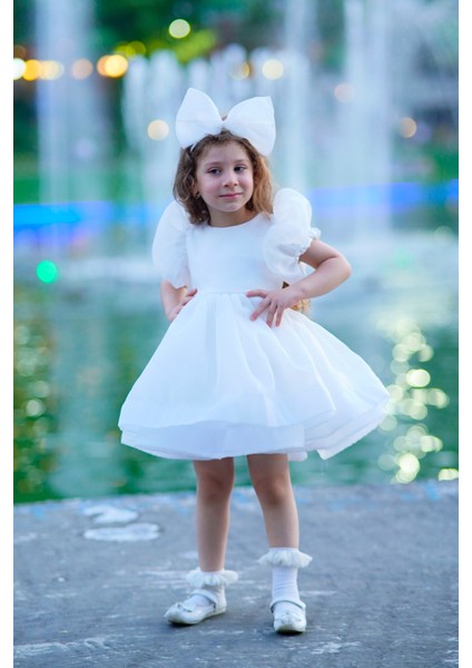 Kız Çocuk Abiye Kız Çocuk Elbise Kız Çocuk Düğün Elbise Karpuz Kol Karolin