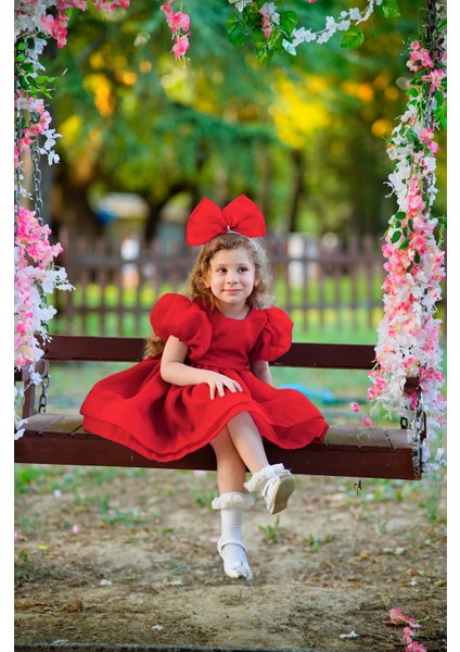 Kız Çocuk Abiye Kız Çocuk Elbise Kız Çocuk Düğün Elbise Karpuz Kol Karolin fiyatları