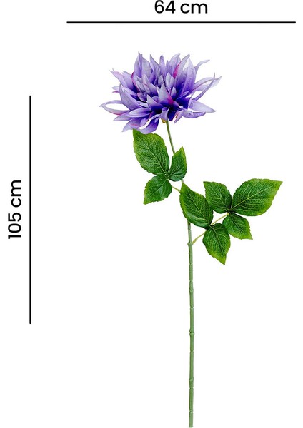 Dekoratif Dahlia Mor Yapay Çiçek - 64 cm fırsatları