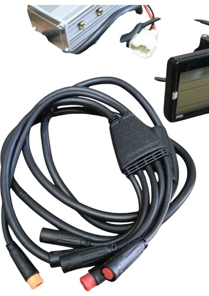 Elektrikli Bisiklet Beyin 36V 16A Brushless Motor Sürücü + LCD 998S Ekran Takımı – Su Geçirmez Konnektörlü