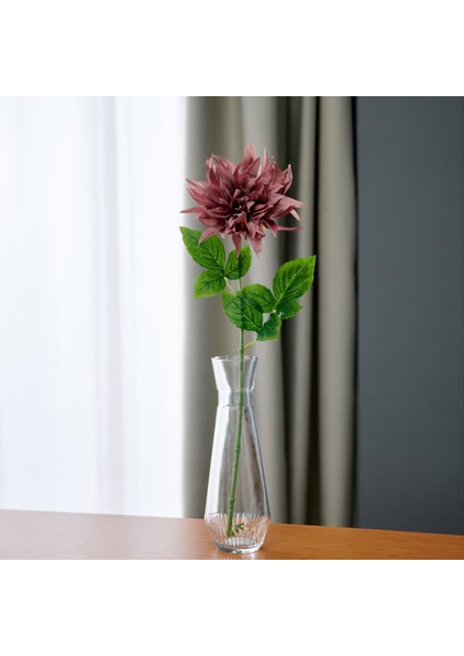 Dekoratif Dahlia Kahverengi Yapay Çiçek - 64 cm