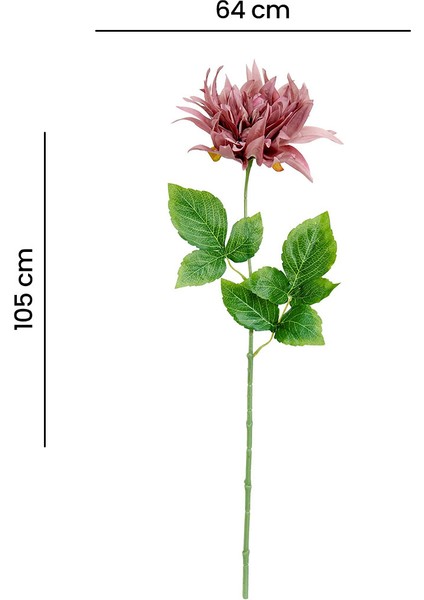 Dekoratif Dahlia Kahverengi Yapay Çiçek - 64 cm fırsatları