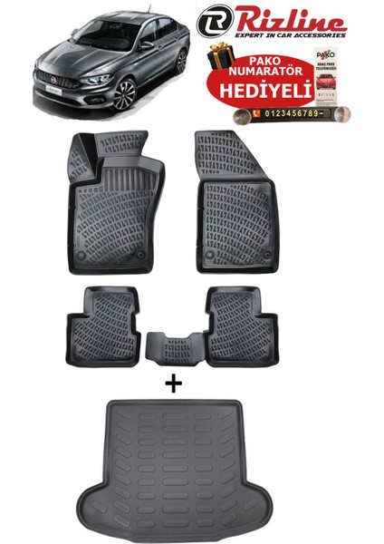 Fiat Egea Sedan 2015 Sonrası Havuzlu Paspas ve Bagaj Havuzu Seti