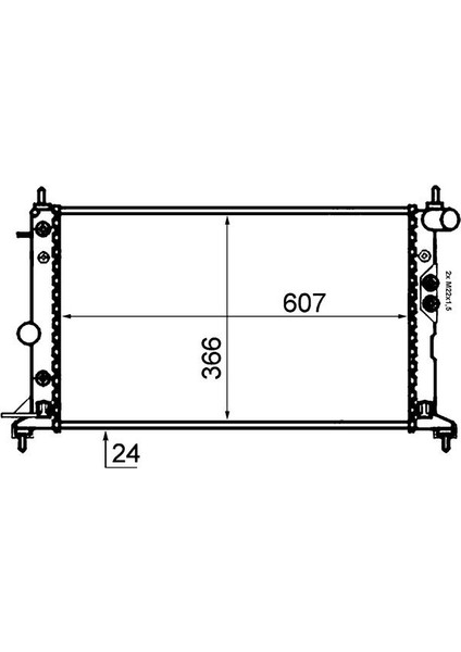 Radyatör Vectra B Ac Klimasız Mek Otom 607X378X24 1300159-1300160-1300180-1300185